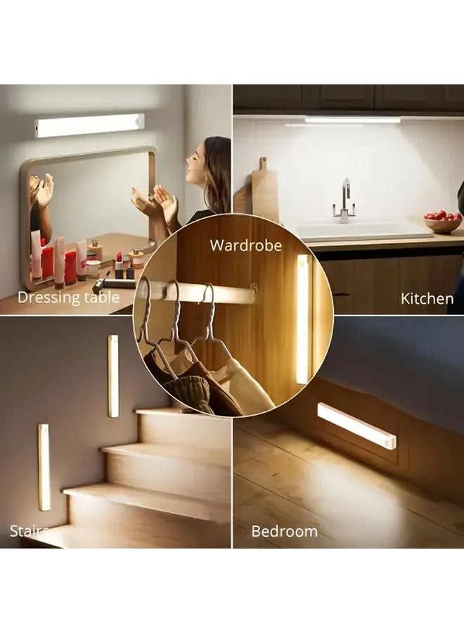 4pcs 11 81inch Cool White LED Cabinet Lights With Motion Sensor Magnetic USB - Image 2